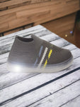 Casual Slip On Shoes With Led Light - Grey