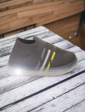 Casual Slip On Shoes With Led Light - Grey