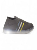 Casual Slip On Shoes With Led Light - Grey