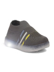 Casual Slip On Shoes With Led Light - Grey