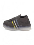 Casual Slip On Shoes With Led Light - Grey