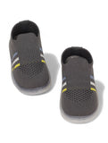 Casual Slip On Shoes With Led Light - Grey