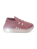 Casual Slip On Shoes With Led Light - Mauve