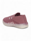 Casual Slip On Shoes With Led Light - Mauve