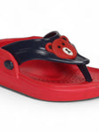Bear Applique Anti-Slip Slippers - Red