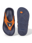 Bear Applique Anti-Slip Slippers - Navy Blue