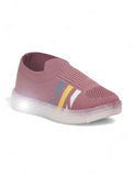 Casual Slip On Shoes With Led Light - Mauve