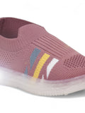 Casual Slip On Shoes With Led Light - Mauve