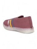 Casual Slip On Shoes With Led Light - Mauve