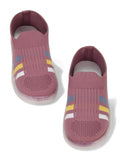 Casual Slip On Shoes With Led Light - Mauve