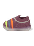 Casual Slip On Shoes With Led Light - Mauve