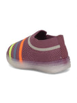 Casual Slip On Shoes With Led Light - Mauve