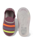 Casual Slip On Shoes With Led Light - Mauve