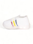 Casual Slip On Shoes With Led Light - White