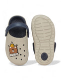 Bear Applique Anti-Slip Clogs - Grey