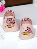 Cartoon Applique Anti-Slip Clogs - Pink