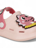 Cartoon Applique Anti-Slip Clogs - Pink