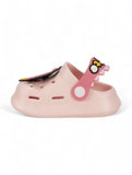 Cartoon Applique Anti-Slip Clogs - Pink