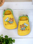 Bear Applique Anti-Slip Clogs - Yellow