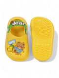 Bear Applique Anti-Slip Clogs - Yellow