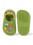 Bear Applique Anti-Slip Clogs - Green