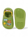 Bear Applique Anti-Slip Clogs - Green