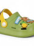 Bear Applique Anti-Slip Clogs - Green