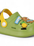 Bear Applique Anti-Slip Clogs - Green