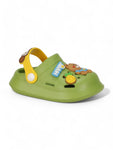 Bear Applique Anti-Slip Clogs - Green