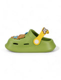 Bear Applique Anti-Slip Clogs - Green