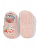 Bear Applique Anti-Slip Clogs - Pink