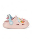 Bear Applique Anti-Slip Clogs - Pink