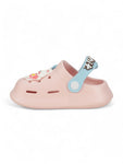 Bear Applique Anti-Slip Clogs - Pink