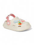 Bear Applique Anti-Slip Clogs - Cream