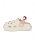 Bear Applique Anti-Slip Clogs - Cream