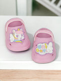 Unicorn Applique Anti-Slip Clogs - Deep Pink