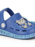 Bear Applique Anti-Slip Clogs - Navy Blue