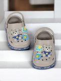 Bear Applique Anti-Slip Clogs - Grey