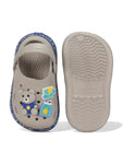 Bear Applique Anti-Slip Clogs - Grey