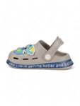 Bear Applique Anti-Slip Clogs - Grey