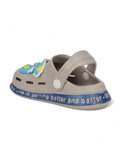 Bear Applique Anti-Slip Clogs - Grey