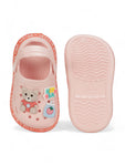 Bear Applique Anti-Slip Clogs - Pink