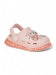 Bear Applique Anti-Slip Clogs - Pink