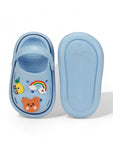 Bear Applique Anti-Slip Clogs - Blue