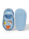 Bear Applique Anti-Slip Clogs - Blue