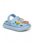 Bear Applique Anti-Slip Clogs - Blue