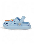 Bear Applique Anti-Slip Clogs - Blue