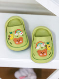 Bear Applique Anti-Slip Clogs - Green