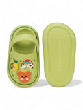 Bear Applique Anti-Slip Clogs - Green