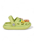 Bear Applique Anti-Slip Clogs - Green